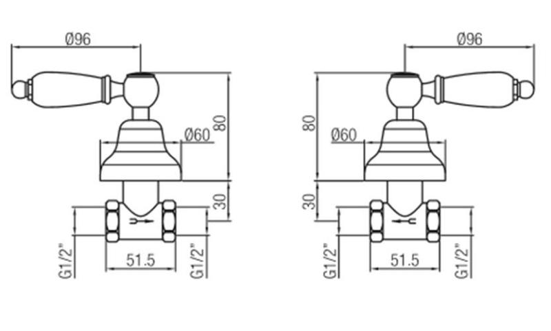 PB klassisk inbyggd duschset med vita handtag Krom 1208854562