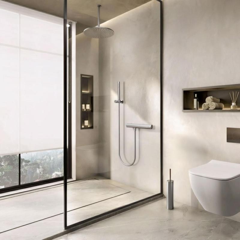 Waterevolution Flow duschtermostat med duschset i rostfritt stål T140TIE