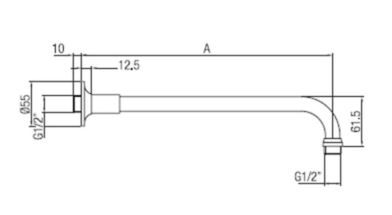 PB klassisk duscharm brons 40cm 1208898922