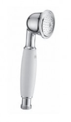 PB klassisk handdusch med vitt handtag krom 1208916142