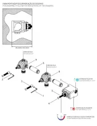 Waterevolution Flow inbyggd duschtermostat med 3 stoppkranar mattsvart 1208916232