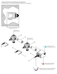 Waterevolution Flow inbyggd duschtermostat med 2 stoppkranar borstad mässing 1208916452