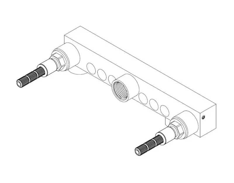 Waterrevolution Cruz 3-håls inbyggd tvättställsblandare med 15 cm utloppspip matt svart 1208916582