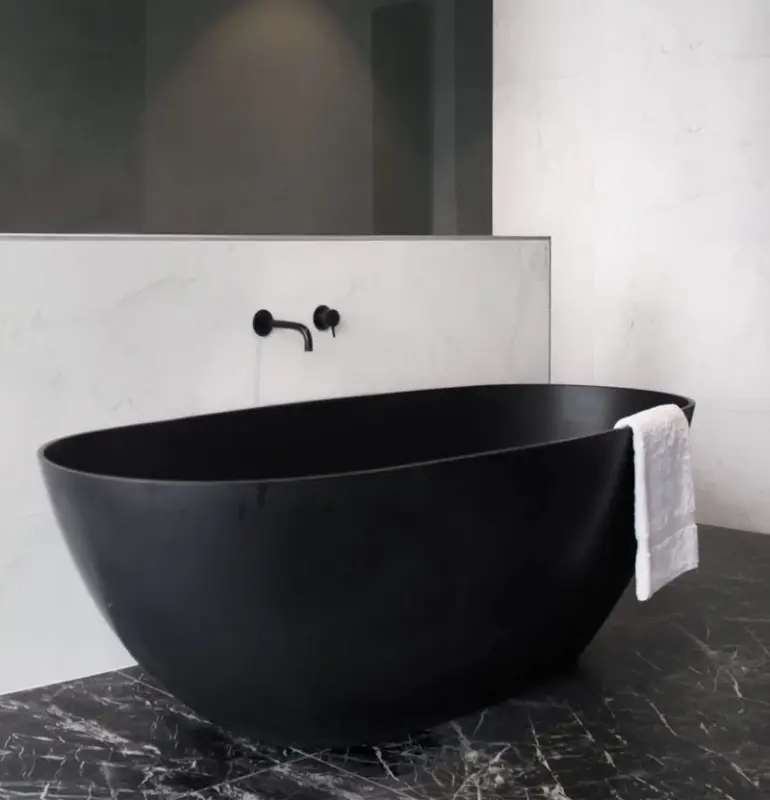 Waterevolution Flow tjock utloppspip mattsvart 19cm T167119PR