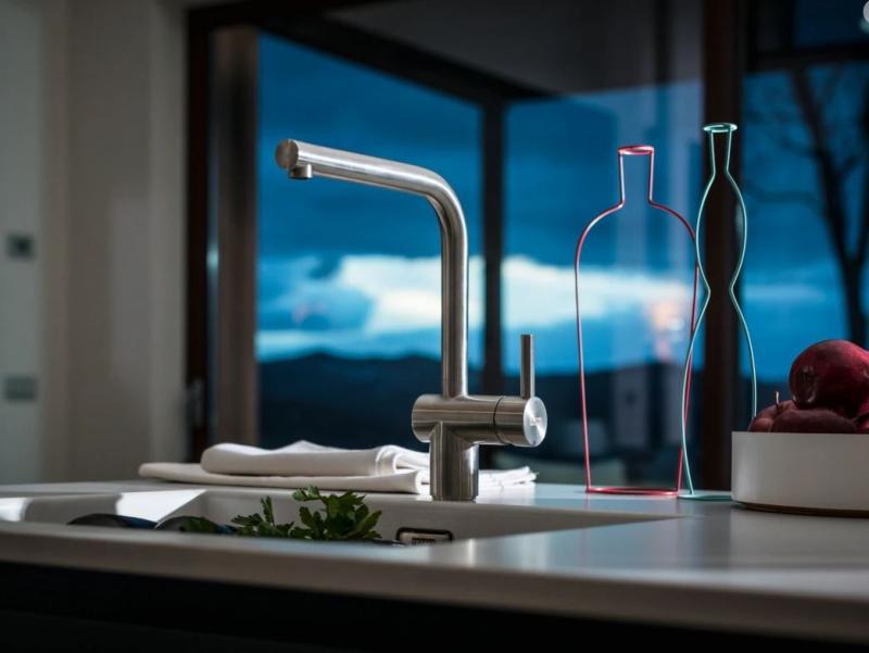 Franke massiv rostfritt stål Kökskran Atlas Neo svängbar pip 115.0521.435