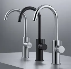 Waterevolution Flow tvättställsblandare hög modell rostfritt stål T1121FUIE