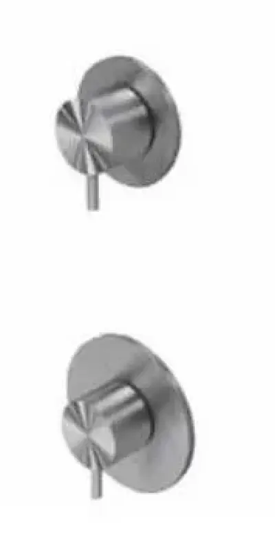 Waterevolution Flow inbyggd duschtermostat med 1 avstängningskran helt i rostfritt stål 1208920974