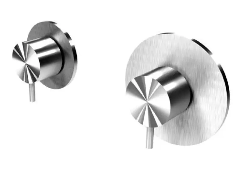 Waterevolution Flow inbyggd duschtermostat med 1 avstängningskran helt i rostfritt stål 1208920974