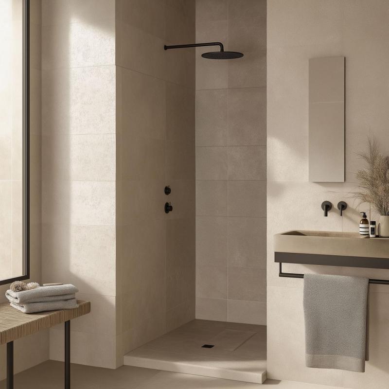 Waterrevolution Flow inbyggd duschtermostat med 1 stoppventil matt svart 1208920977