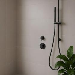 Waterevolution Flow inbyggd duschtermostat med 1 omkastningsventil matt svart 1208920978