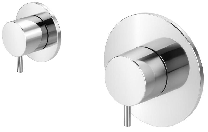 Waterevolution Flow inbyggd duschtermostat med 1 omställningskran krom 1208920984