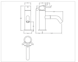 Waterevolution Flow tvättställsblandare PVD gun metal T1101AGME