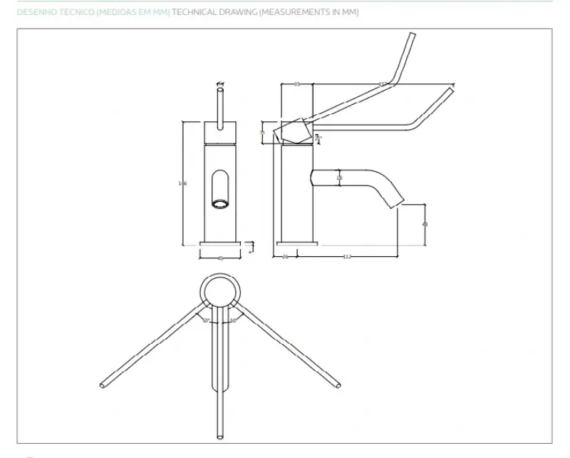 Waterevolution Flow tvättställsblandare inkl. klickplugg PVD gun metal T111GME