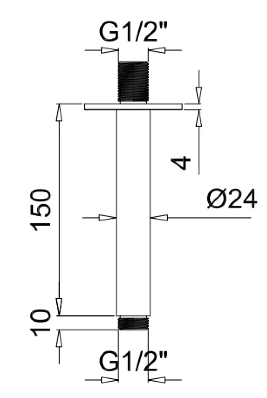 SB Rubinetterie Universal takduscharm rund 15 cm färg krom 1208946682