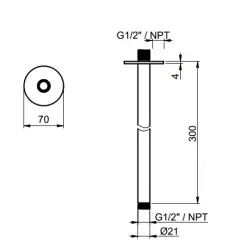 SB Round 316 takduscharm rund 30 cm helt rostfritt stål 1208946689