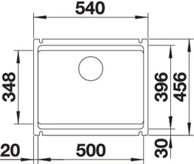 Blanco Etagon 500-U underbänksdiskho basalt 525154