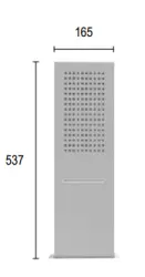 SB Square 316 Regndusch med vägganslutning och vattenfallsdusch helt i rostfritt stål 1208946755