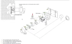 Waterevolution Flow inbyggnadsmixer med 2 utgångar rostfritt stål med rund rosett