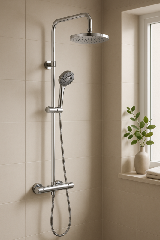 DEMM Shower duschkombination termostat med regndusch krom 1208946965