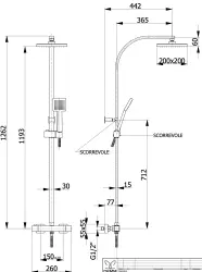 DEMM Shower duschkombination termostat med regndusch krom 1208946966