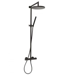 DEMM Shower duschkombination termostat med regndusch matt svart 1208946968