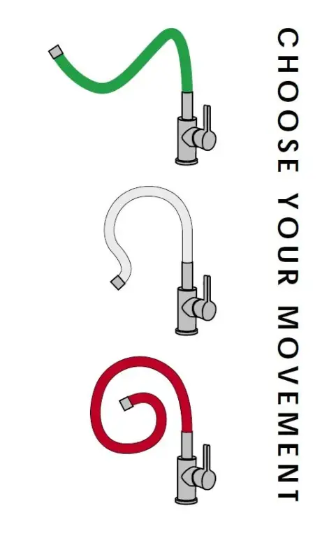 DEMM köksblandare med svängbar pip krom/svart 1208947023