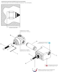 Waterevolution Flow inbyggd duschtermostat med 1 omkastningsventil i gun metal 1208948849