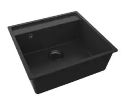 GraniteMy Bremen granitho diskho 53x50 cm svart, infälld, underlimmad och planmonterad med kranhål 1208952256