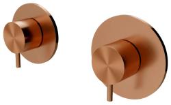Waterevolution Flow inbyggd duschtermostat med 1 omställningskran koppar