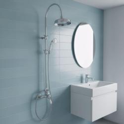 PB Nostalgisk Duschblandare set med regndusch krom