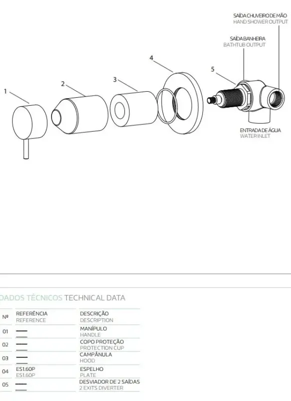 Waterevolution Flow inbyggd 2-vägs omkastare rund rosett gun metal T1482S.GME