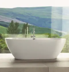 Waterevolution Flow fristående badkarblandare med handdusch krom T13301