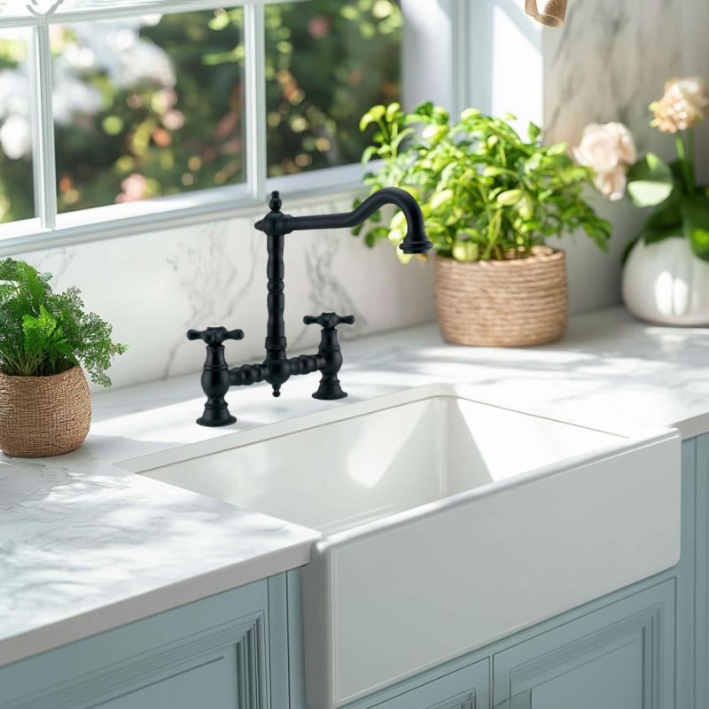 PB Nostalgisk Kökblandare Svart matt vinkelutlopp med stjärnhandtag PBN.ZW.H.ST