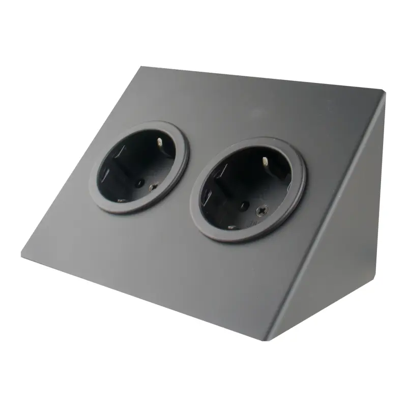 Indux Corner Еnergiezuil att placera horisontellt med 2 uttag med jordkontakt Svart 1208953212