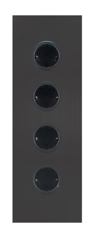 Indux Corner Energikolonn med 4 uttag, jordad, svart 1208953219