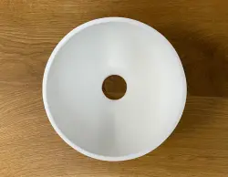 Solid S liten tvättställskärl i Solid Surface, rund, 20 x 20 x 11 cm, mattvit, 1208953267