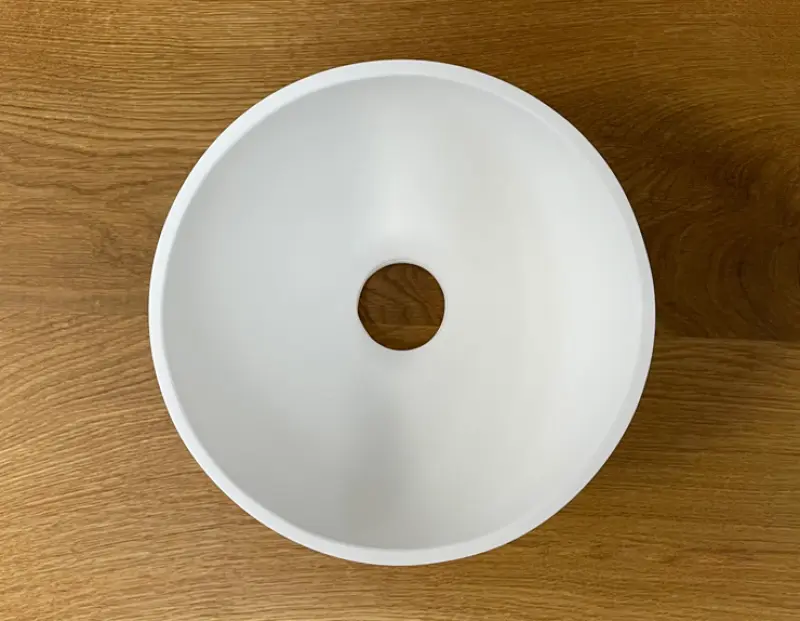 Solid S liten tvättställskärl i Solid Surface, rund, 20 x 20 x 11 cm, mattvit, 1208953267