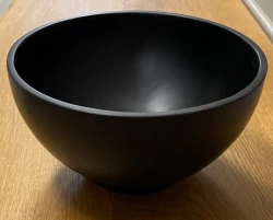 Solid S liten tvättställskärl i Solid Surface, rund, 20 x 20 x 11 cm, matt svart, 1208953268