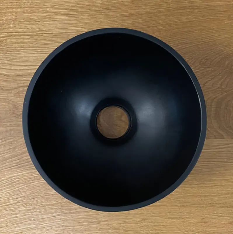 Solid S liten tvättställskärl i Solid Surface, rund, 20 x 20 x 11 cm, matt svart, 1208953268