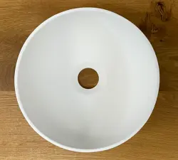 Solid S liten tvättställskärl i Solid Surface, rund, 25 x 25 x 11 cm, mattvit, 1208953272