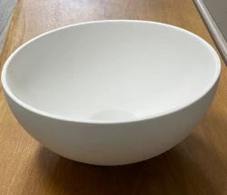 Solid S liten tvättställskärl i Solid Surface, rund, 25 x 25 x 11 cm, mattvit, 1208953272