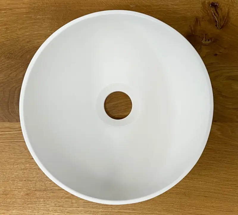 Solid S liten tvättställskärl i Solid Surface, rund, 25 x 25 x 11 cm, mattvit, 1208953272