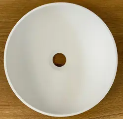 Solid S liten tvättställskärl i Solid Surface, rund, 30 x 30 x 11 cm, mattvit, 1208953273