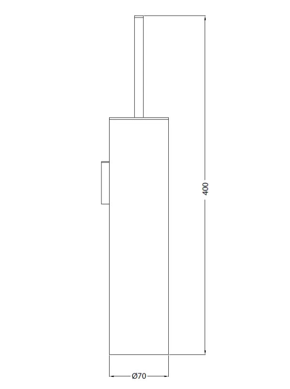 Waterevolution Deep toalettborstelsats vägg borstad mässing
