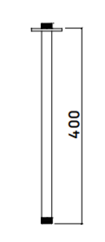 Waterevolution takfäste 40cm helt i rostfritt stål T164540IE