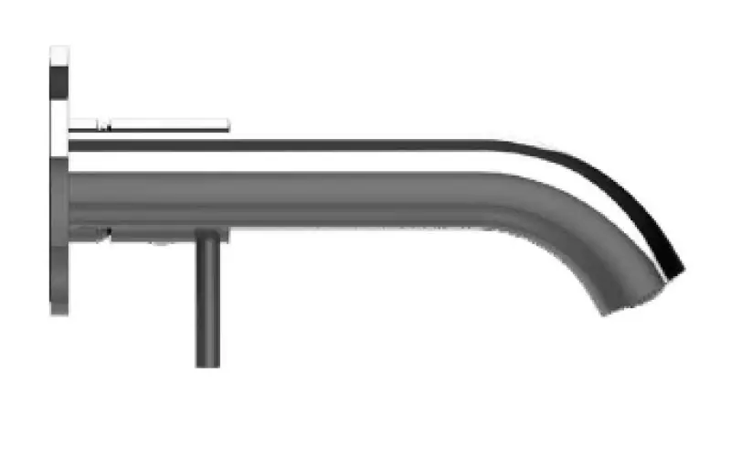 SB Round inbyggd tvättställsblandare borstad nickel 102 mm