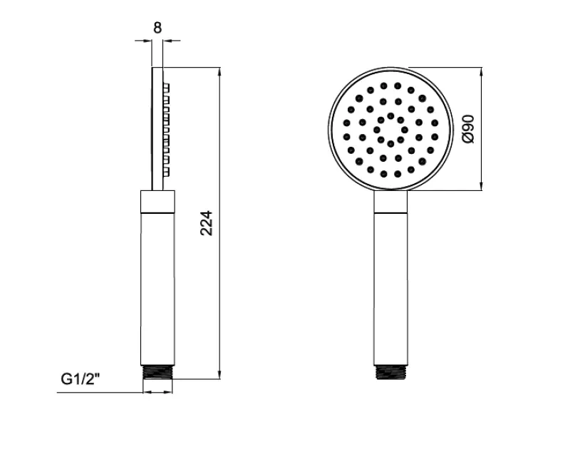 SB Rubinetterie Universell handduschset med slang och upphängningskrok borstad mässing guld PVD 1208953551