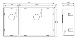 Lorreine 2050SP stor rostfri diskho med en och en halv ho 2050 cm planmontering undermontering och toppmontering 1208953621