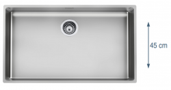 Foster L45 Special 45 cm lång rostfri stor diskho 80 x 45 cm undermonterad 1208953743