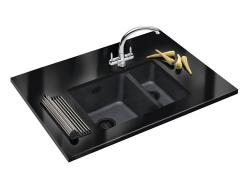 Franke Black en och en halv 1,5 plast svart diskho 53,5x41 cm undermonterad 1208953778